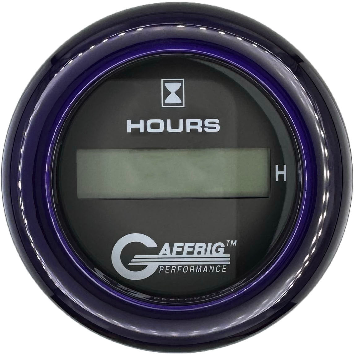 GAFFRIG 2 INCH ELECTRIC ENGINE HOUR METER BLACK / FAT RIM (218) / PURPLE