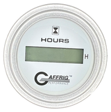 GAFFRIG 2 INCH ELECTRIC ENGINE HOUR METER STEP RIM (002) / PLATINUM / WHITE