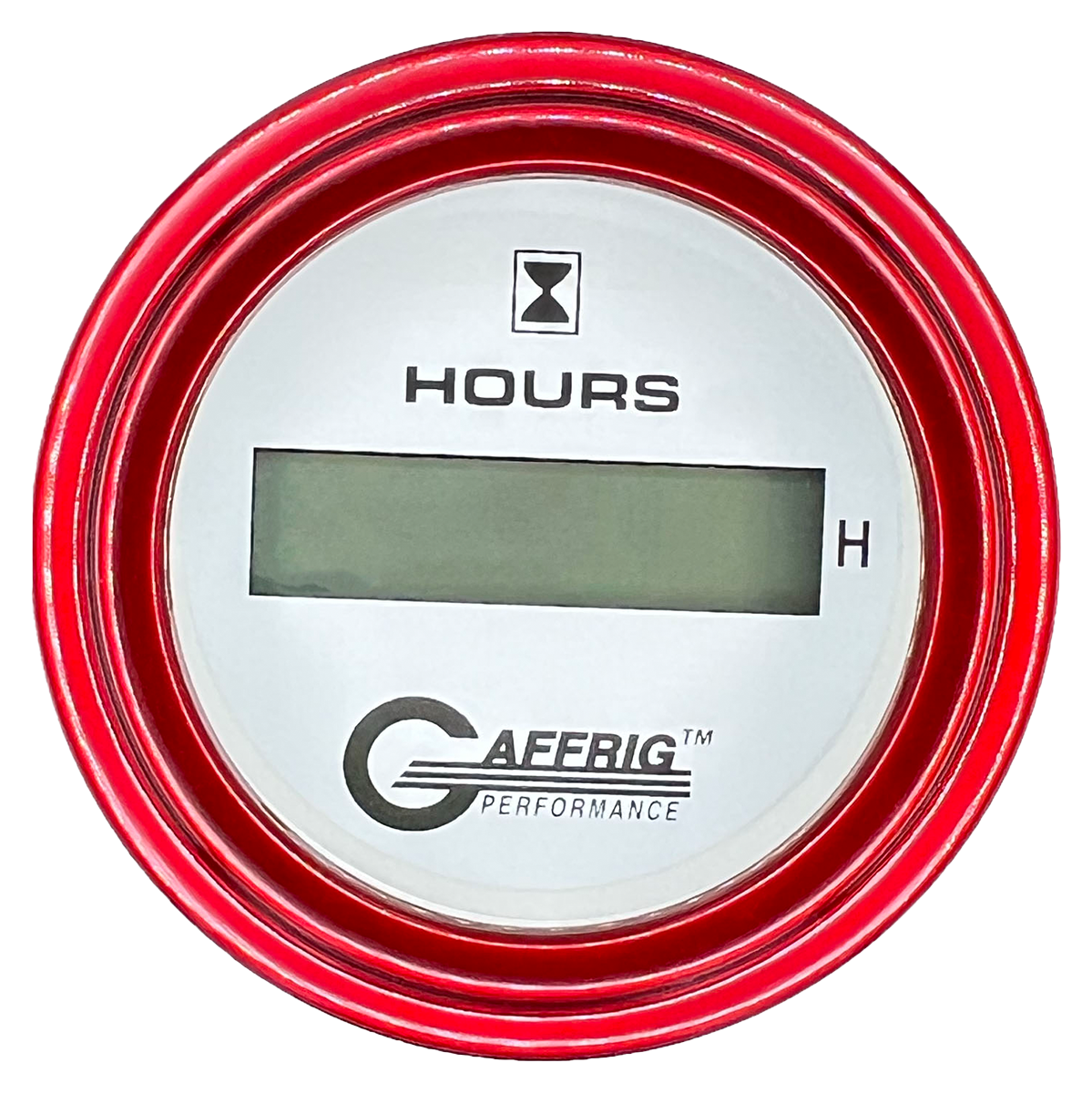 GAFFRIG 2 INCH ELECTRIC ENGINE HOUR METER STEP RIM (002) / RED / WHITE