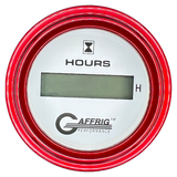 GAFFRIG 2 INCH ELECTRIC ENGINE HOUR METER STEP RIM (002) / RED / WHITE