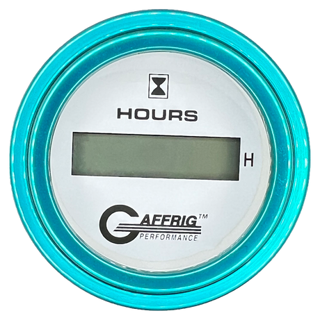 GAFFRIG 2 INCH ELECTRIC ENGINE HOUR METER STEP RIM (002) / TEAL / WHITE