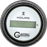 GAFFRIG 2 INCH ELECTRIC ENGINE HOUR METER STEP RIM (002) / BLACK / WHITE