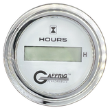 GAFFRIG 2 INCH ELECTRIC ENGINE HOUR METER STEP RIM (002) / CHROME/POLISHED / WHITE