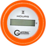 GAFFRIG 2 INCH ELECTRIC ENGINE HOUR METER FAT RIM (218) / ORANGE / WHITE