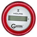 GAFFRIG 2 INCH ELECTRIC ENGINE HOUR METER FAT RIM (218) / RED / WHITE