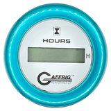 GAFFRIG 2 INCH ELECTRIC ENGINE HOUR METER FAT RIM (218) / TEAL / WHITE