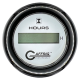 GAFFRIG 2 INCH ELECTRIC ENGINE HOUR METER FAT RIM (218) / BLACK / WHITE