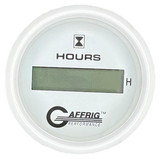 GAFFRIG 2 INCH ELECTRIC ENGINE HOUR METER STEP RIM (002) / WHITE / WHITE