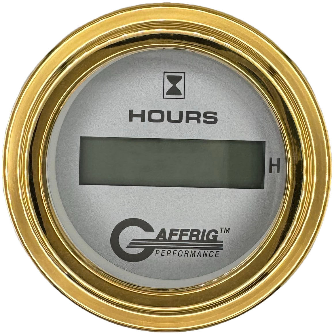 GAFFRIG 2 INCH ELECTRIC ENGINE HOUR METER PLATINUM / STEP RIM (002) / GOLD