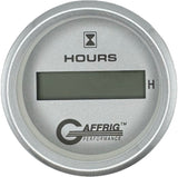 GAFFRIG 2 INCH ELECTRIC ENGINE HOUR METER PLATINUM / STEP RIM (002) / PLATINUM