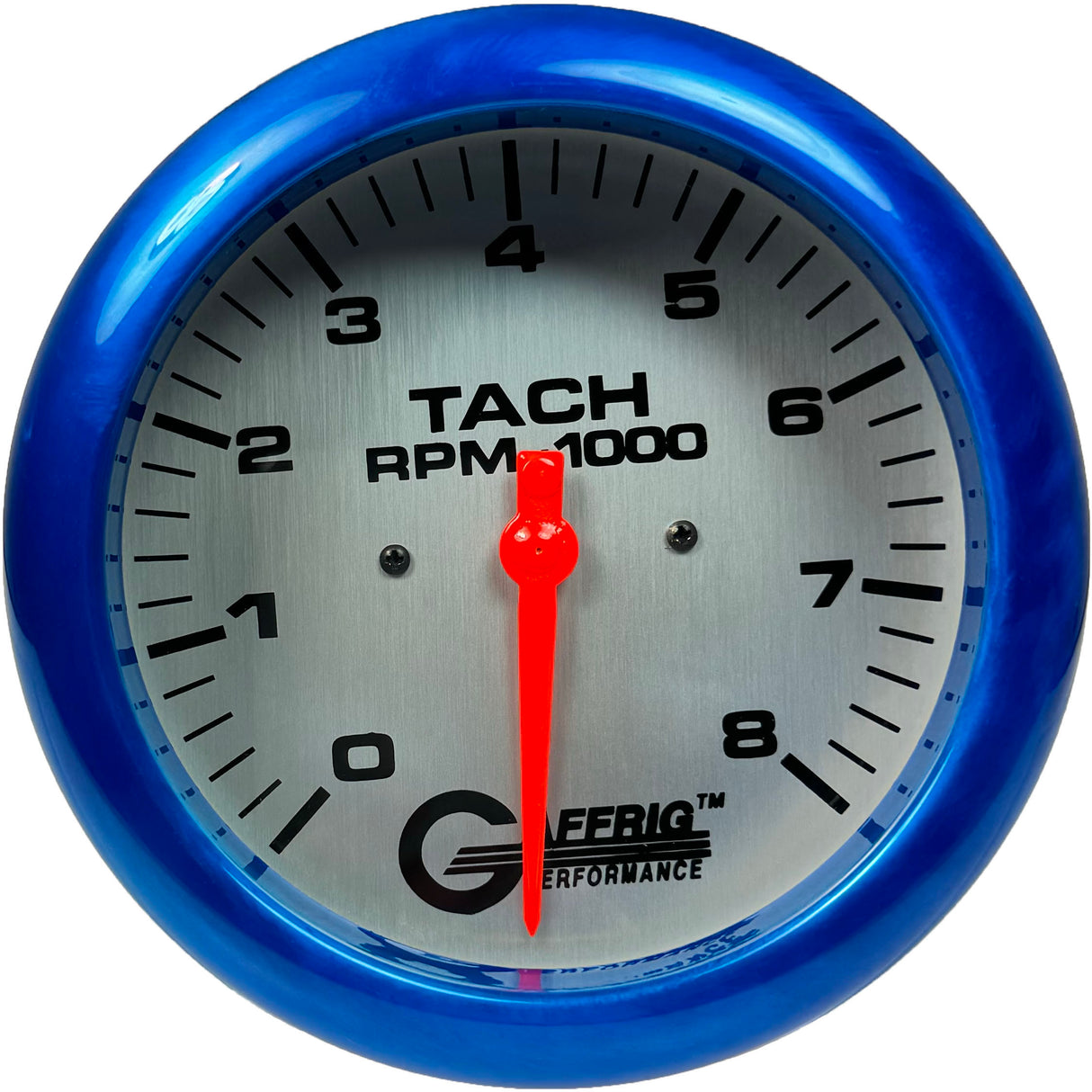 GAFFRIG 4 5/8 INCH ELECTRIC TACHOMETER - PLATINUM BLUE / 8000