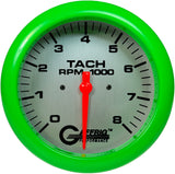 GAFFRIG 4 5/8 INCH ELECTRIC TACHOMETER - PLATINUM LIME GREEN / 8000