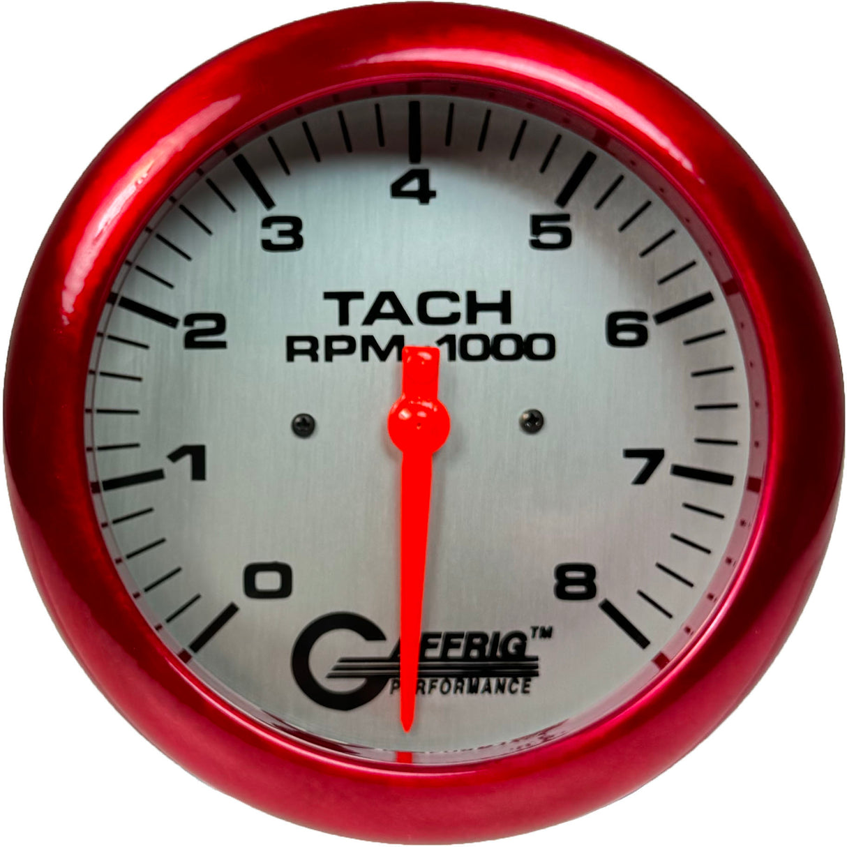 GAFFRIG 4 5/8 INCH ELECTRIC TACHOMETER - PLATINUM RED / 8000