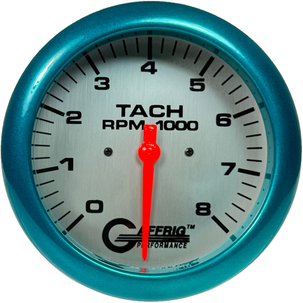 GAFFRIG 4 5/8 INCH ELECTRIC TACHOMETER - PLATINUM TEAL / 8000