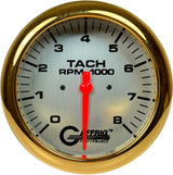 GAFFRIG 4 5/8 INCH ELECTRIC TACHOMETER - PLATINUM GOLD / 8000