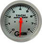 GAFFRIG 4 5/8 INCH ELECTRIC TACHOMETER - PLATINUM NO FAT RIM (STANDARD) / 8000