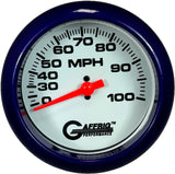 GAFFRIG 3 3/8 INCH MECHANICAL DRY SPEEDOMETER 100 MPH - HEAD ONLY WHITE / FAT RIM (338) / PURPLE