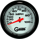 GAFFRIG 3 3/8 INCH MECHANICAL DRY SPEEDOMETER 100 MPH - HEAD ONLY WHITE / FAT RIM (338) / BLACK