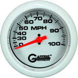 GAFFRIG 3 3/8 INCH MECHANICAL DRY SPEEDOMETER 100 MPH KIT WHITE / FAT RIM (338) / WHITE