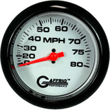 GAFFRIG 3 3/8 INCH MECHANICAL DRY SPEEDOMETER 80 MPH KIT WHITE / FAT RIM (338) / BLACK