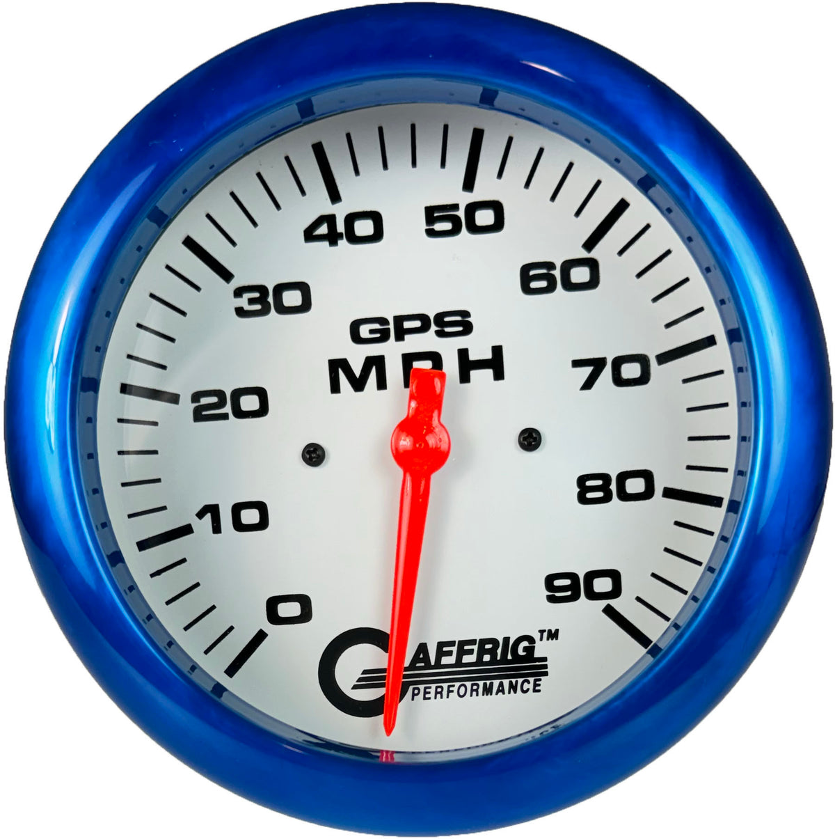 GAFFRIG 4 5/8 INCH GPS SPEEDOMETER - HEAD ONLY - WHITE - 90 MPH, 120 MPH, 180 MPH