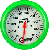 GAFFRIG 4 5/8 INCH GPS SPEEDOMETER - HEAD ONLY - WHITE - 90 MPH, 120 MPH, 180 MPH