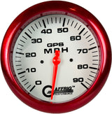 GAFFRIG 4 5/8 INCH GPS SPEEDOMETER - HEAD ONLY - WHITE - 90 MPH, 120 MPH, 180 MPH