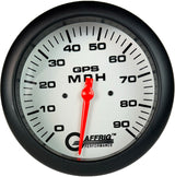 GAFFRIG 4 5/8 INCH GPS ANALOG SPEEDOMETER KIT - WHITE FAT RIM (458) / BLACK / 90 MPH