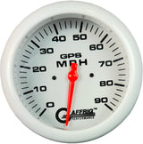 GAFFRIG 4 5/8 INCH GPS ANALOG SPEEDOMETER KIT - WHITE FAT RIM (458) / WHITE / 90 MPH