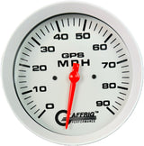 GAFFRIG 4 5/8 INCH GPS ANALOG SPEEDOMETER KIT - WHITE STANDARD (NO FAT RIM) / WHITE / 90 MPH