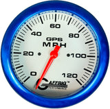 GAFFRIG 4 5/8 INCH GPS SPEEDOMETER - HEAD ONLY - WHITE 120 MPH / BLUE