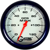 GAFFRIG 4 5/8 INCH GPS SPEEDOMETER - HEAD ONLY - WHITE 120 MPH / PURPLE