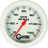 GAFFRIG 4 5/8 INCH GPS SPEEDOMETER - HEAD ONLY - WHITE 120 MPH / WHITE