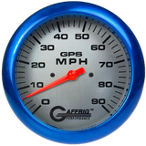 GAFFRIG 4 5/8 INCH GPS SPEEDOMETER - HEAD ONLY - PLATINUM - 90 MPH, 120 MPH, 180 MPH