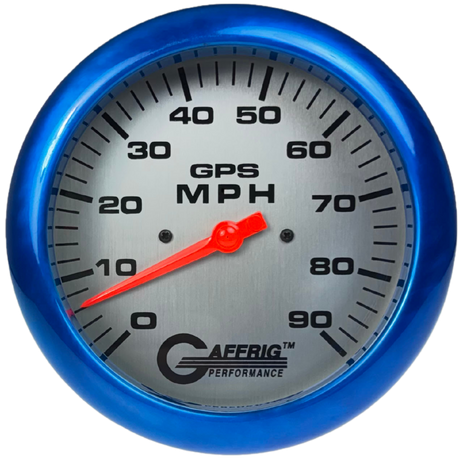 GAFFRIG 4 5/8 INCH GPS SPEEDOMETER - HEAD ONLY - PLATINUM - 90 MPH, 120 MPH, 180 MPH