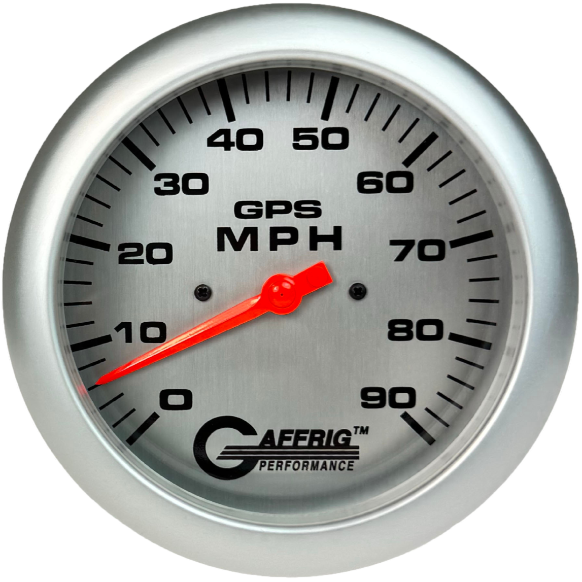 GAFFRIG 4 5/8 INCH GPS SPEEDOMETER - HEAD ONLY - PLATINUM - 90 MPH, 120 MPH, 180 MPH