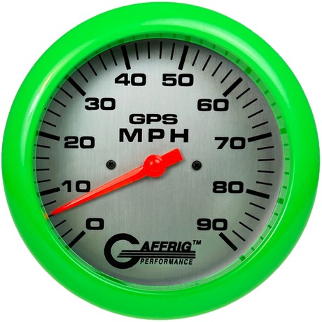GAFFRIG 4 5/8 INCH GPS SPEEDOMETER - HEAD ONLY - PLATINUM - 90 MPH, 120 MPH, 180 MPH