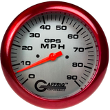 GAFFRIG 4 5/8 INCH GPS SPEEDOMETER - HEAD ONLY - PLATINUM - 90 MPH, 120 MPH, 180 MPH