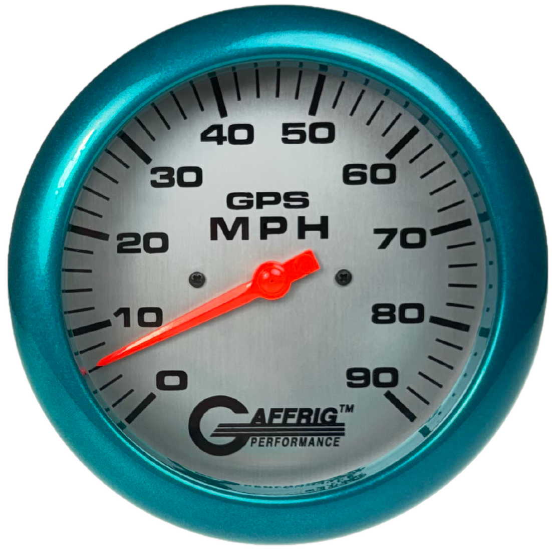 GAFFRIG 4 5/8 INCH GPS SPEEDOMETER - HEAD ONLY - PLATINUM - 90 MPH, 120 MPH, 180 MPH
