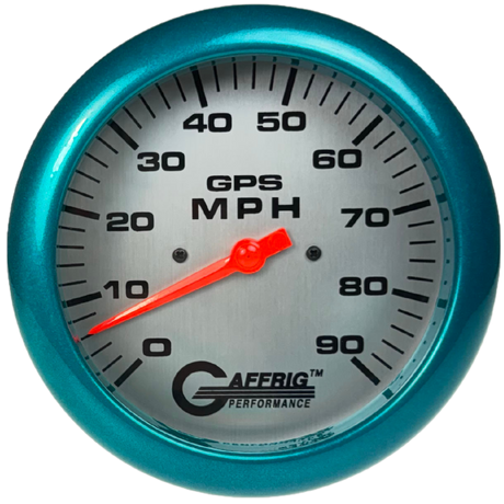 GAFFRIG 4 5/8 INCH GPS SPEEDOMETER - HEAD ONLY - PLATINUM - 90 MPH, 120 MPH, 180 MPH