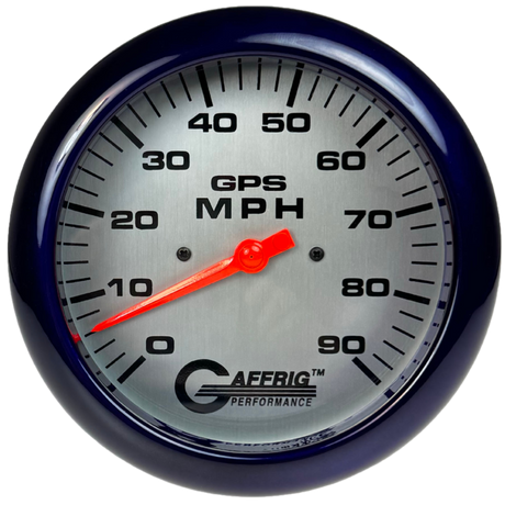 GAFFRIG 4 5/8 INCH GPS SPEEDOMETER - HEAD ONLY - PLATINUM - 90 MPH, 120 MPH, 180 MPH