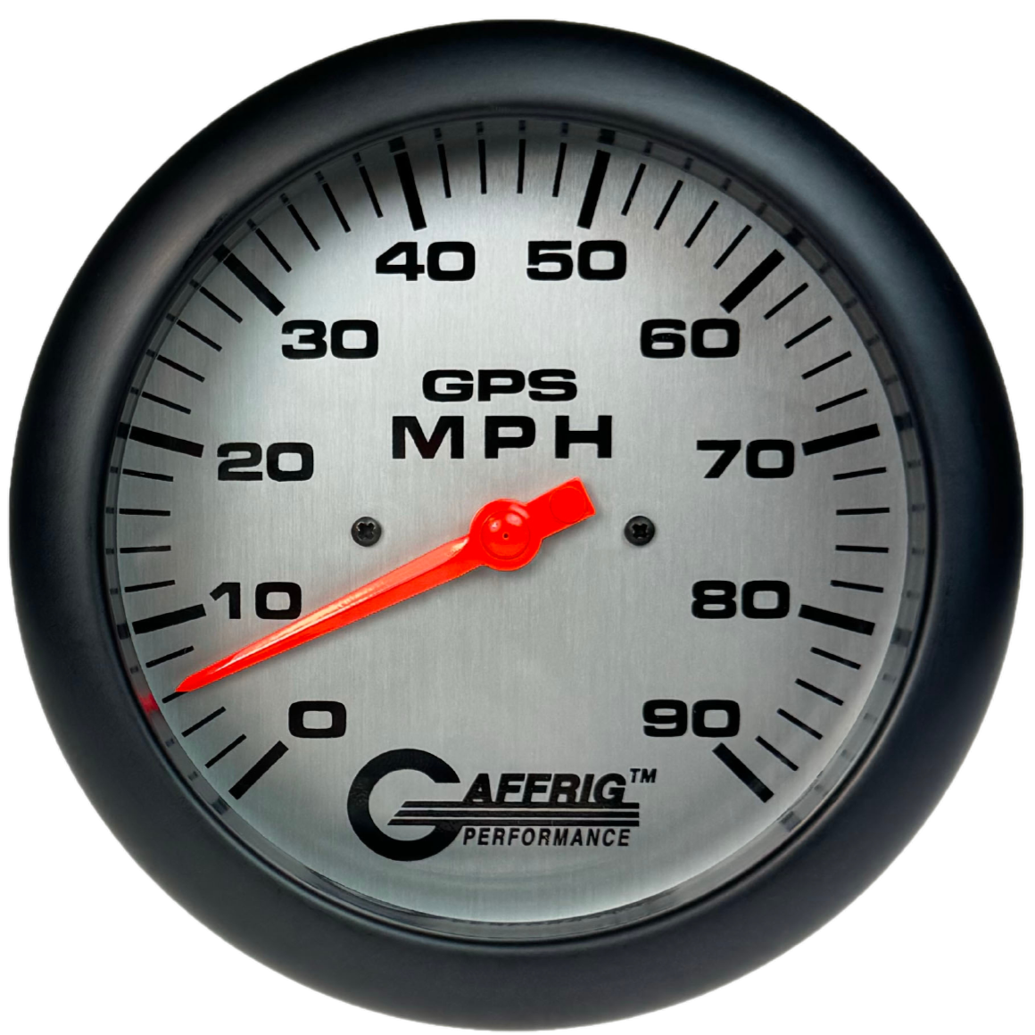 GAFFRIG 4 5/8 INCH GPS SPEEDOMETER - HEAD ONLY - PLATINUM - 90 MPH, 120 MPH, 180 MPH
