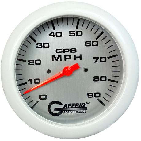 GAFFRIG 4 5/8 INCH GPS SPEEDOMETER - HEAD ONLY - PLATINUM - 90 MPH, 120 MPH, 180 MPH