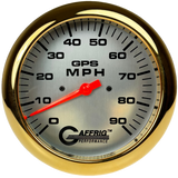 GAFFRIG 4 5/8 INCH GPS SPEEDOMETER - HEAD ONLY - PLATINUM - 90 MPH, 120 MPH, 180 MPH
