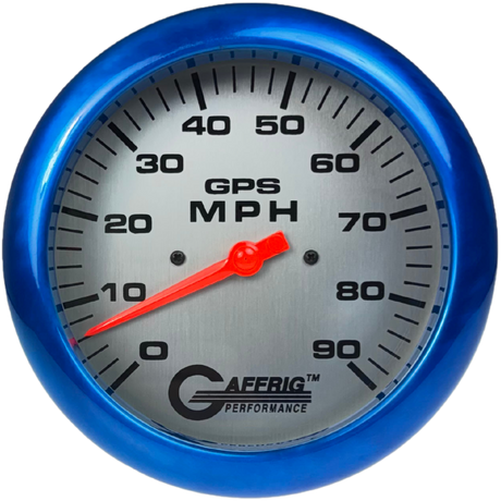 GAFFRIG 4 5/8 GPS ANALOG SPEEDOMETER KIT - PLATINUM - 90 MPH, 120 MPH, 180 MPH