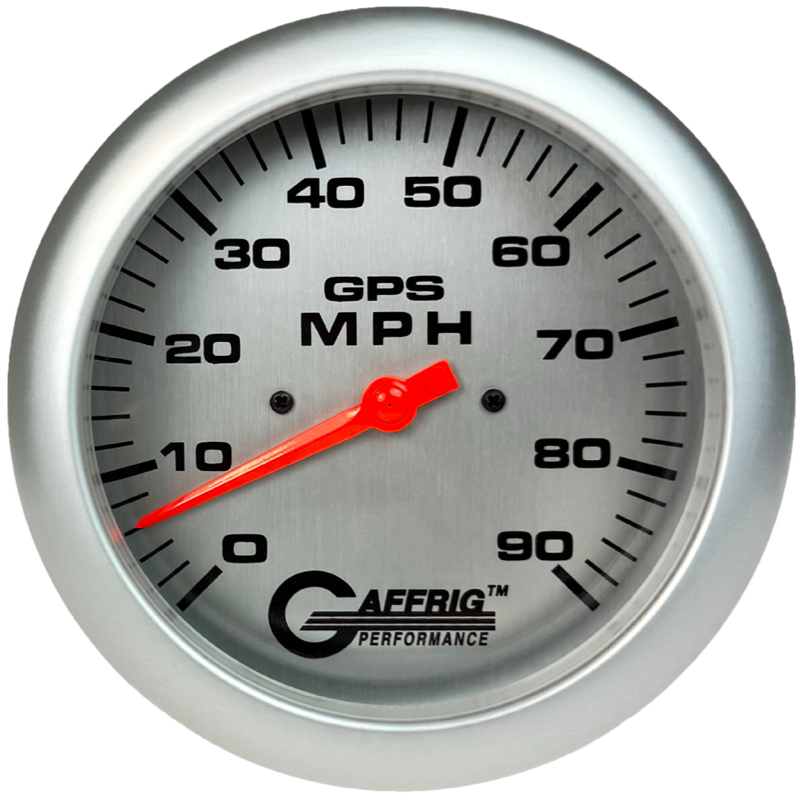 GAFFRIG 4 5/8 GPS ANALOG SPEEDOMETER KIT - PLATINUM - 90 MPH, 120 MPH, 180 MPH