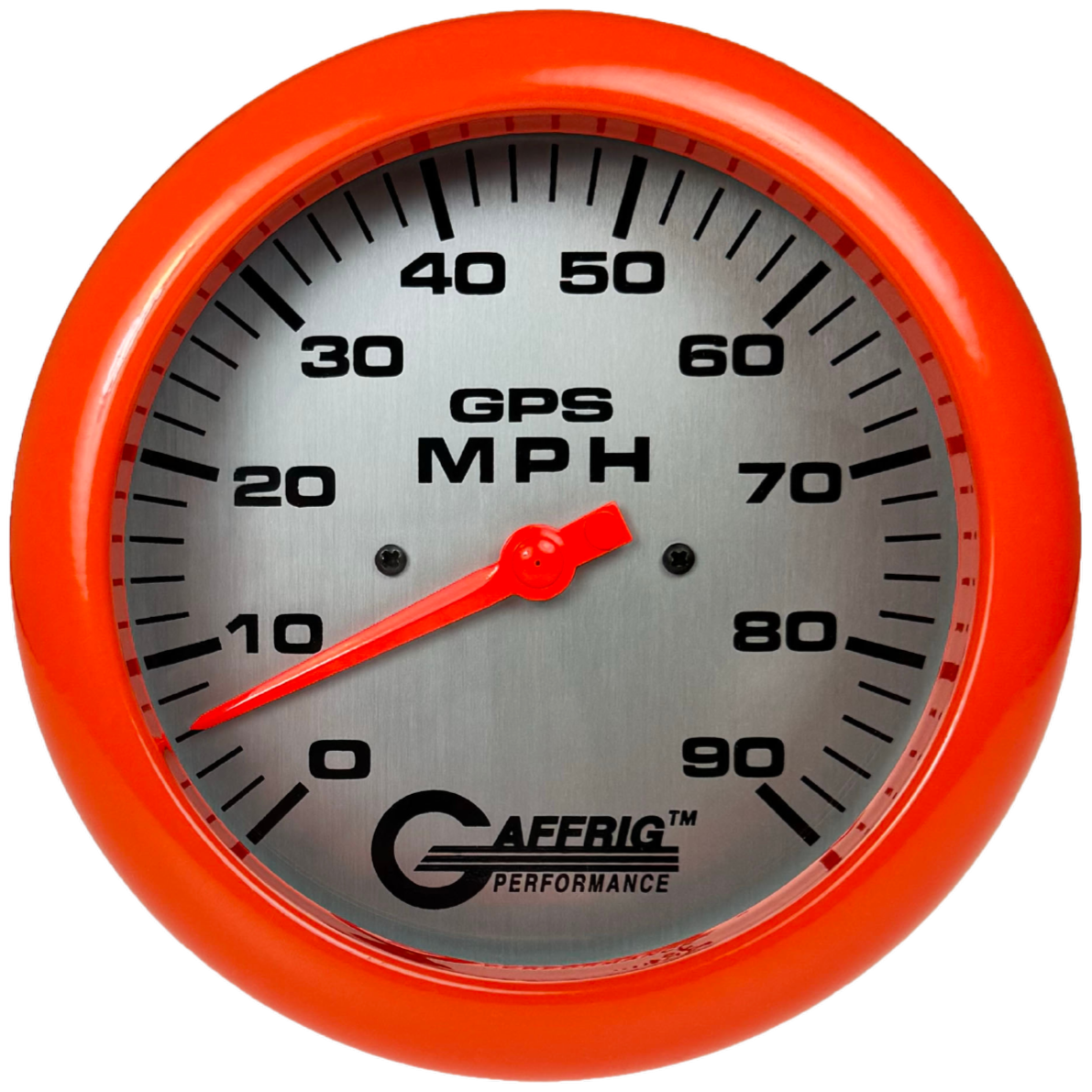 GAFFRIG 4 5/8 GPS ANALOG SPEEDOMETER KIT - PLATINUM - 90 MPH, 120 MPH, 180 MPH
