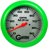 GAFFRIG 4 5/8 GPS ANALOG SPEEDOMETER KIT - PLATINUM - 90 MPH, 120 MPH, 180 MPH