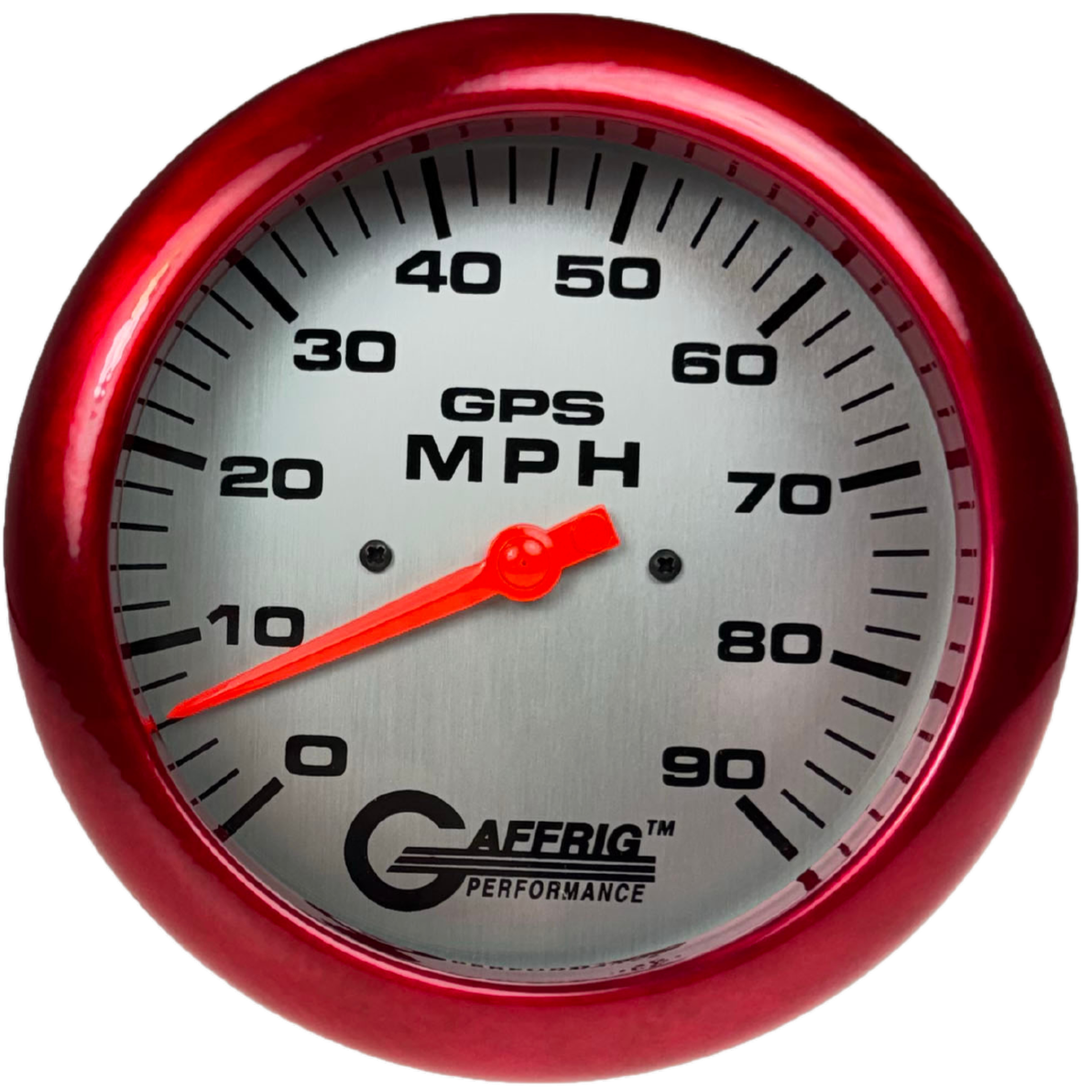 GAFFRIG 4 5/8 GPS ANALOG SPEEDOMETER KIT - PLATINUM - 90 MPH, 120 MPH, 180 MPH