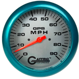 GAFFRIG 4 5/8 GPS ANALOG SPEEDOMETER KIT - PLATINUM - 90 MPH, 120 MPH, 180 MPH